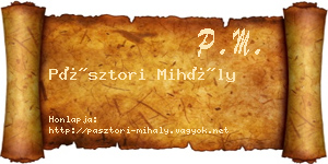 Pásztori Mihály névjegykártya